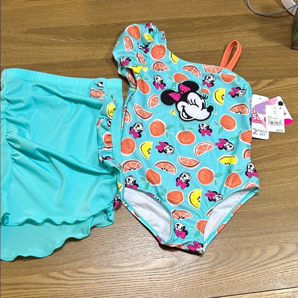 Disney Kids Swim One Piece - Blue and Orange